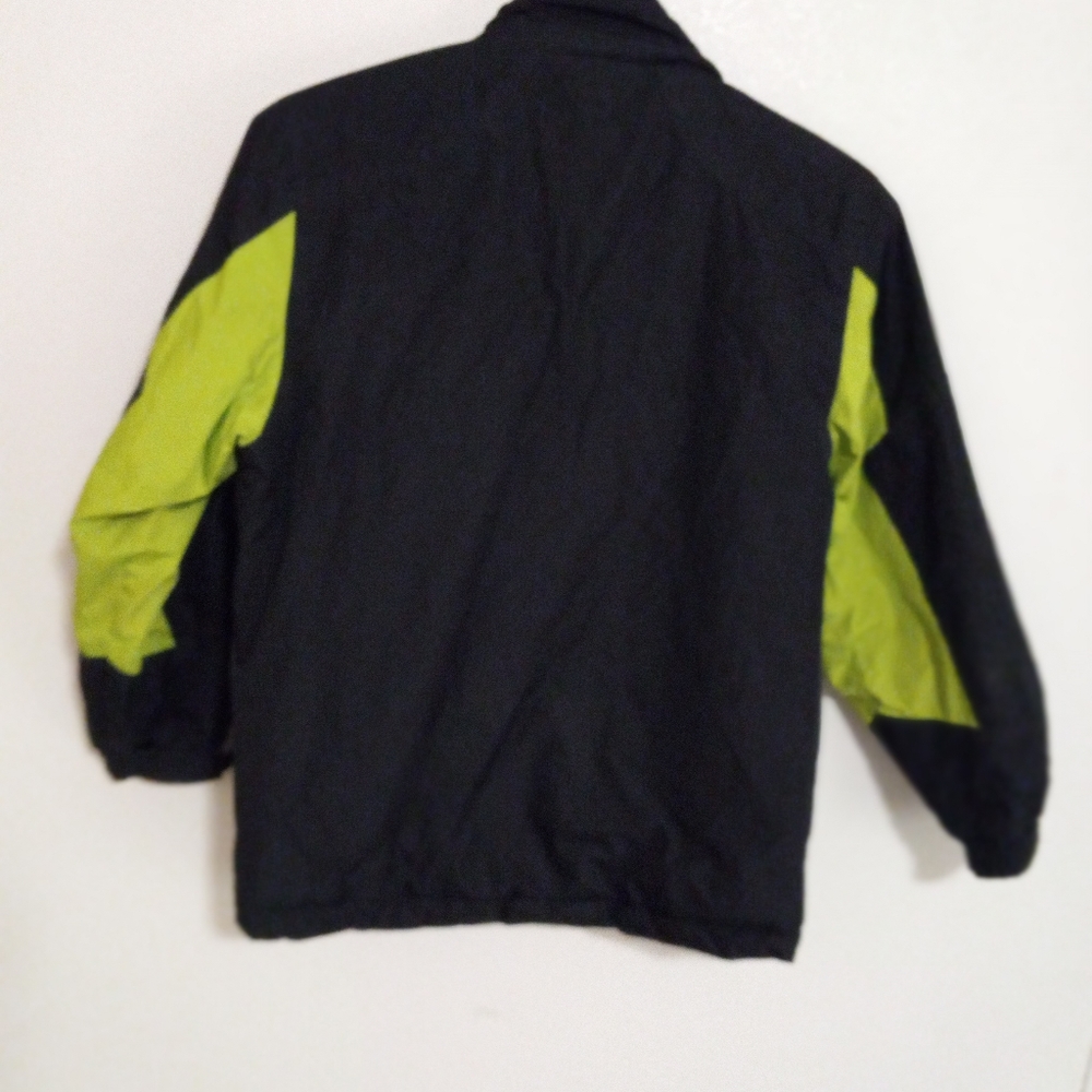 Weatherproof M 10/12 Boys Lightweight Ski Jacket in Lime Black - Picture 5 of 8